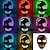 billiga Dekorativa ljus-halloween glödande mask led light up skelett piratmask halloween mask för festival cosplay halloween rekvisita karneval presenter