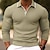cheap Classic Polos-Men&#039;s Polo Shirt Golf Shirt Lapel Casual Sports Fashion Basic Long Sleeve Button Plain Regular Fit Spring &amp;  Fall Light Blue Pink Dark Blue Light Green Polo Shirt