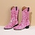 voordelige Cowboy &amp; Western Boots-Dames Laarzen Cowboy westernlaarzen Metalen laarzen Glitter kristal pailletten juwelen Buiten Werk Dagelijks Halfhoge laarzen Winter Pailletten Blok hiel Blokhak Gepuntte Teen Elegant Modieus Klassiek