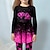 tanie zestawy 3d dla dziewczynki-dziewczęca koszulka z grafiką 3D &amp; legginsy sukienka z falbaną zestaw geometryczny długi rękaw nadruk 3D jesień zima aktywny moda codzienny poliester dzieci 3-12 lat na zewnątrz randka wakacje