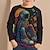 levne chlapecká 3D trička-chlapci 3d kosmonaut košile s raglánovým rukávem geometrický dlouhý rukáv 3d tisk podzim zimní sporty móda streetwear polyester děti 3-12 let posádka krk venkovní ležérní denní regular fit
