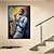 cheap People Paintings-Handmade Jazz Figure painting Modern Fine artwork The Newest Hotel Decoration Hand Painted Musician Jazz Player Oil Painting Wall Art  Studio Decor Gift For Decor Rolled Canvas
