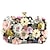 baratos Clutches &amp; Bolsas de Noite-Mulheres Evening Bag Bolsas de mão Poliéster Festa Festa / Noite Chá de Cozinha Flor Estampa floral Arco-Íris Preto Amarelo