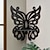 levne nástěnné sochy-elegantní dřevěná jednopatrová nástěnná police s motýly pro domácí dekoraci a skladování