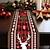 tanie Serwety stołowe-czerwony bieżnik, sezonowa dekoracja stołu w stylu wiejskiego domu na zimowe wakacje