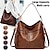 cheap Handbag &amp; Totes-Women&#039;s Crossbody Bag Tote Shoulder Bag Hobo Bag PU Leather Outdoor Daily Holiday Zipper Large Capacity Waterproof Durable Solid Color Brown spot Date red Black