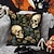 billige Halloween soveværelse-dobbelt side pudebetræk 1 stk skelet blomst blød dekorativ firkantet pudebetræk pudebetræk til soveværelse stue sofa sofa stol dekorationer