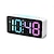 billige Radioer og klokker-superhøy vekkerklokke for tungt sovende voksne digital klokke med 7 farger nattlys justerbar volumdimmerusb ladersmå klokker for soverommetsok for å våkne for barn
