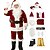 abordables Costumes de Noël-père Noël Costumes de père noël Barbe du Père Noël chapeau de père Noël Homme Adulte Noël Carnaval la veille de Noël Soirée &amp; Fête