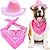 cheap Dog Clothes-dog costume Pet Neon Light Shining Space Denim Hat Clothing Set Dog Cat Metal Denim Hat Western Denim Accessories