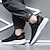 abordables Zapatillas de hombre-Hombre Zapatillas de deporte Zapatos Flyknit Zapatos de Paseo Casual Diario Cuero Cómodo Botines / Hasta el Tobillo Mocasín Negro Amarillo Gris Primavera Otoño