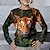billige drenges 3d t-shirts-Drenge 3D Tiger T-shirt Langærmet 3D-udskrivning Efterår Vinter Sport Mode Gade Polyester Børn 3-12 år Rund hals udendørs Afslappet Daglig Regulær
