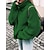 cheap Sweaters &amp; Cardigans-Women&#039;s Pullover Sweater Jumper Jumper Ribbed Knit Oversized Regular Turtleneck Solid Color Daily Going out Stylish Casual Fall Winter Black Pink S M L