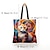 cheap Graphic Print Bags-Women&#039;s Tote Shoulder Bag Canvas Tote Bag Polyester Outdoor Shopping Holiday Print Large Capacity Foldable Lightweight Cat 3D
