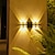 tanie Kinkiety zewnętrzne-Słoneczna lampa ścienna zewnętrzna wodoodporne oświetlenie dziedzińca willa ogród ściana zewnętrzna dekoracja krajobrazowa atmosfera lampa ścienna spryskiwacza 1/2 szt