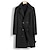 cheap Men&#039;s Trench Coat-Men&#039;s Winter Coat Overcoat Peacoat Outdoor Daily Wear Fall &amp; Winter Polyester Thermal Warm Waterproof Outerwear Clothing Apparel Fashion Streetwear Plain Lapel Double Breasted