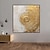 billige Oliemalerier-guld og hvidt maleri guld tekstureret vægkunst håndmalet guld cirkel kunst på lærred guld væg kunst guld abstrakt maleri rullet lærred (ingen ramme)