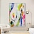 cheap Abstract Paintings-Large Wall Art Hand Painted Pattle knife Colorful Oil Painting Handmade Modern Impasto Oil Painting Wall Art on Canvas Textured strokes Abstract Painting Decor Rolled Canvas No Frame