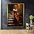 cheap People Paintings-Artistic woman portrait canvas Handpainted woman facing back wall decor  woman canvas Handmade woman canvas painting Modern Rolled Canvas (No Frame)