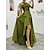 cheap Party Dresses-Women&#039;s Long Dress Maxi Dress Prom Dress Party Dress Wedding Guest Dress Blue Green Pure Color Sleeveless Spring Fall Winter Ruffle Fashion Halter Neck Winter Dress Wedding Guest Evening Party 2023 S