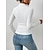 cheap Tees &amp; T-shirts-Women&#039;s T shirt Tee White Plain Daily Weekend Long Sleeve Round Neck Fashion Regular Fit Spring &amp;  Fall