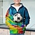 preiswerte 3D-Oberbekleidung für Jungen-Jungen 3D Fußball Kapuzenshirt Mantel Oberbekleidung Langarm 3D-Druck Herbst Winter Modisch Strassenmode Cool Polyester kinderkleidung 3-12 Jahre Outdoor Casual Täglich Regular Fit