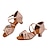 baratos Sapatos de Dança Latina-Sapatos de dança de salão latina para meninas, sapatos de seda, salsa, tango, treinamento, sapatos de dança, salto baixo, 4cm