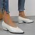 cheap Women&#039;s Heels-Women&#039;s Heels Pumps Valentines Gifts Plus Size Wedding Party Daily Cut-out Chunky Heel Pointed Toe Vintage Fashion Casual PU Loafer Black White Gray