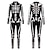 cheap Carnival Costumes-Skeleton / Skull Cosplay Costume Party Costume Bodysuits Adults&#039; Women&#039;s One Piece Scary Costume Performance Party Halloween Carnival Masquerade Easy Halloween Costumes Mardi Gras