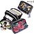 cheap Wallets-Double Zipper Card Holder Floral Pattern Zip Around Coin Purse Women&#039;s Faux Leather Credit Card Holder