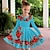 cheap Girl&#039;s 3D Dresses-Girls&#039; 3D Graphic Floral Butterfly Dress Long Sleeve 3D Print Summer Fall Sports &amp; Outdoor Daily Holiday Cute Casual Beautiful Kids 3-12 Years Casual Dress A Line Dress Above Knee Polyester Regular