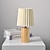 levne noční lampa-vintage plisovaný sloupový podstavec z masivního dřeva 1-světelná stolní lampa e27 110-240v