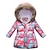 cheap Outerwear-Kids Girls&#039; Down Coat Graphic Fashion School Coat Outerwear 2-9 Years Spring 3164-3 red ink flower 3164-1 yellow flower 3002-6 light blue flowers