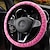 cheap Steering Wheel Covers-1 PC Soft Winter Warm Plush Car Steering Wheel Cover Universal 37-38cm Steering Wheel Cover for Car Auto Interior Accessories