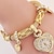 זול שעוני קוורץ-זהב כסף אופנה נשים צמיד שעוני נשים בנות שעון יד נשים שעון קוורץ עגול לב לב