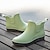 cheap Women&#039;s Boots-Women&#039;s Boots Water Proof Boots Jellies Shoes Outdoor Daily Booties Ankle Boots Flat Heel Round Toe Fashion Comfort Minimalism PVC Loafer Solid Color Black Green Beige