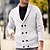 cheap Men&#039;s Cardigan Sweater-Men&#039;s Sweater Cardigan Sweater Ribbed Knit Knitted Regular Shawl Collar Plain Daily Wear Going out Warm Ups Modern Contemporary Clothing Apparel Winter Black White M L XL