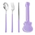 billige Til spisebordet-bestikksett 3stk/sett sølvtøy bestikk med gitarboks servise skje gaffel spisepinner sett reiseservise