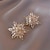 cheap Earrings-Women&#039;s Stud Earrings Fine Jewelry Classic Flower Shape Stylish Simple Earrings Jewelry Golden For Wedding Party 1 Pair
