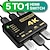ieftine Microfoane-(5-in/1-out) comutator HDMI acceptă rezoluție ultra hd 4k cutie de comutare automată adaptor audio/video pentru tv stick TV box pc stick stație de jocuri pentru laptop acceptă 4k vine cu telecomandă