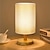 Недорогие ночники-Льняная прикроватная лампа, деревянная прикроватная лампа, настольная лампа с холстом, абажур для спальни, гостиной, детской комнаты, 110-240 В