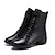 cheap Dance Boots-Women&#039;s Red Lace-Up Leather Dance Boots with Side Zipper, Comfortable and Stylish for Various Dance Styles, Perfect for Performances and Rehearsals
