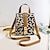 cheap Crossbody Bags-Women&#039;s Crossbody Bag Shoulder Bag Mobile Phone Bag PU Leather Office Shopping Daily Buckle Adjustable Durable Solid Color Letter Light Brown Leopard Dark Brown
