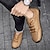 abordables Zapatos hechos a mano de hombre-Hombre Oxfords Retro Zapatos de Paseo Casual Diario Cuero Cómodo Botines / Hasta el Tobillo Mocasín Negro Amarillo Caqui Primavera Otoño