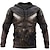cheap Novelty Funny Hoodies &amp; T-Shirts-Warriors Viking Tattoo Hoodie Cartoon Manga Anime 3D Front Pocket Graphic For Men&#039;s Adults&#039; Halloween Carnival Masquerade 3D Print Casual Daily