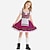 cheap Oktoberfest Outfits-Halloween Carnival Oktoberfest Beer Costume Dress Costume Dirndl Oktoberfest / Beer Bavarian Cosplay Costume Wiesn Wiesn Girls&#039; Traditional Style Cloth Dress Apron