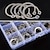 cheap Hand Tools-225pcs C-Clips External Retaining Ring Kit 15Sizes 304 Stainless Steel Circlips For Shaft Assortment Kit M3-M20 Pack Set