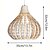 abordables Design Lanterne-LED pendentif lumière 35 cm panier tissé à la main tube suspendu couvercle suspendu lampe saule rotin nuances tissage lampe lumières lustre câble réglable