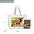 cheap Graphic Print Bags-Men&#039;s Women&#039;s Handbag Tote Canvas Tote Bag Customize Canvas Christmas Xmas Holiday Large Capacity Breathable Durable Custom Print White