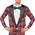 cheap Men&#039;s 3D T-shirts-Mens Graphic Shirt Tee Plaid Fashion Designer Casual 3D Print Sports Outdoor Holiday Going Red Tuxedo